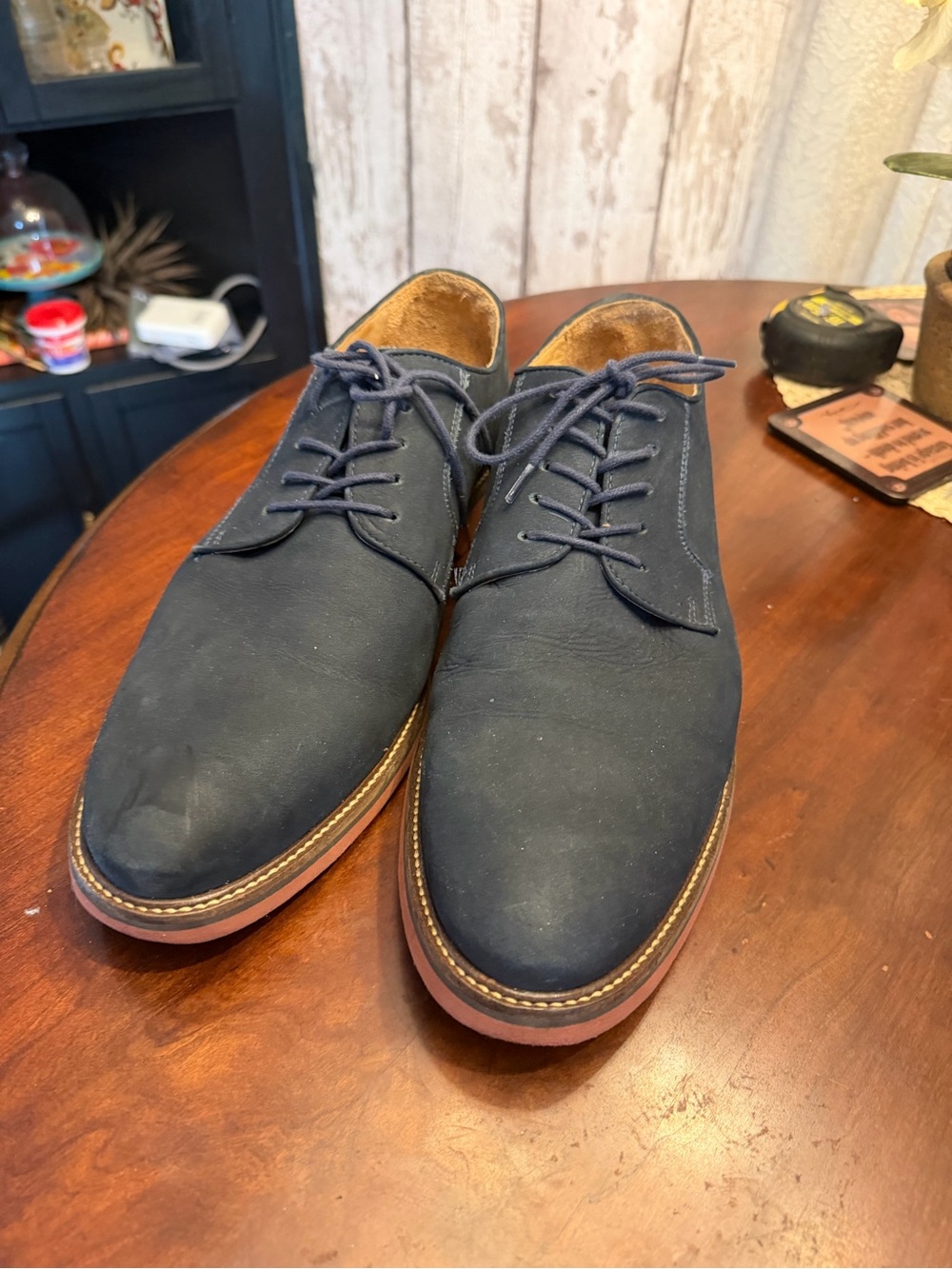Men's Navy 1901 Derby Shoes - Classic Lace-Up Dress Casual